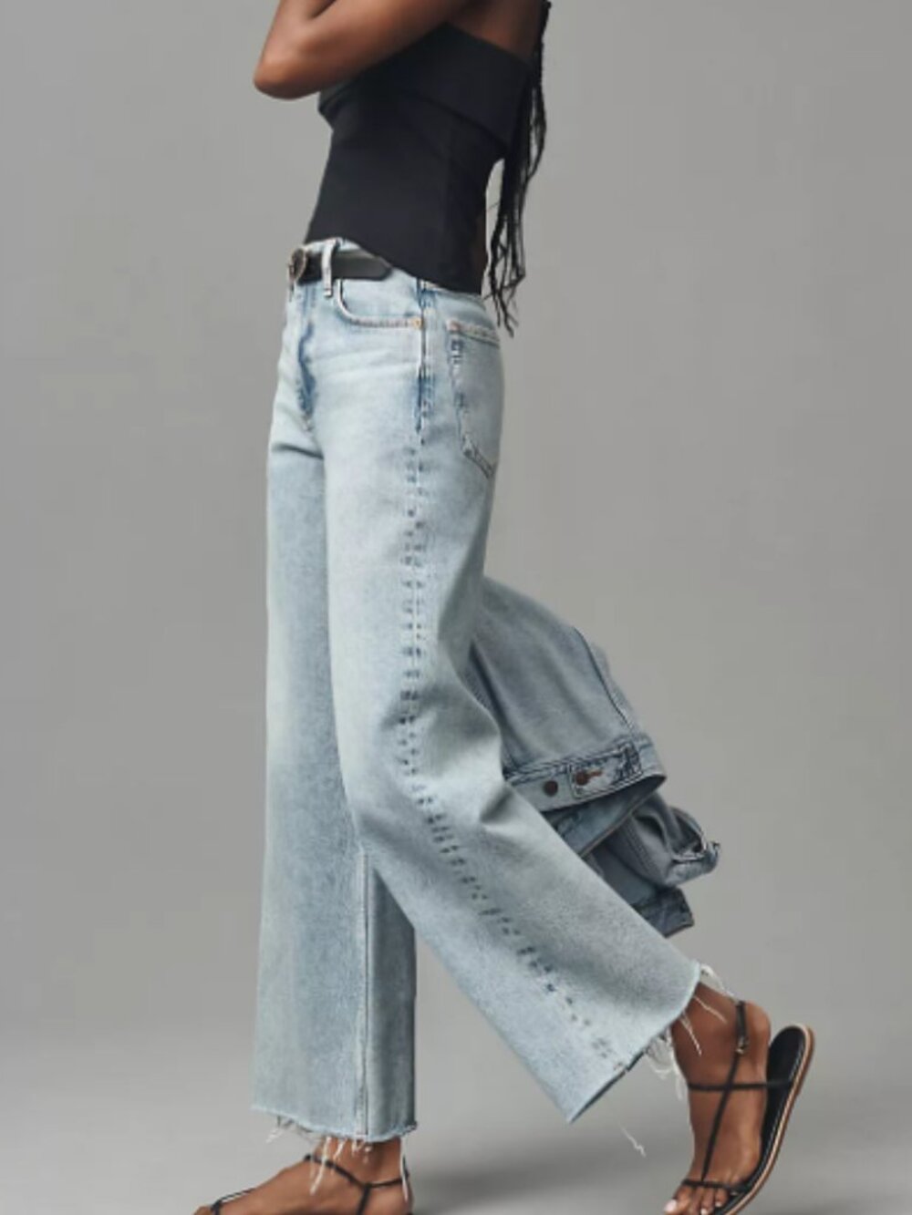 Rag & Bone Andi Crop High-Rise Wide-Leg Jeans sz 30 - Picture 3 of 5